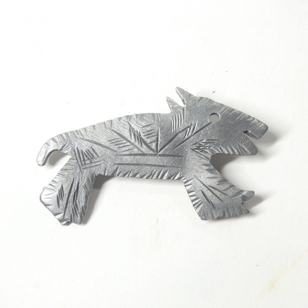 Wolf Dog Pin Pewter Signed Ultra Craft Vintage 1980s 1990s